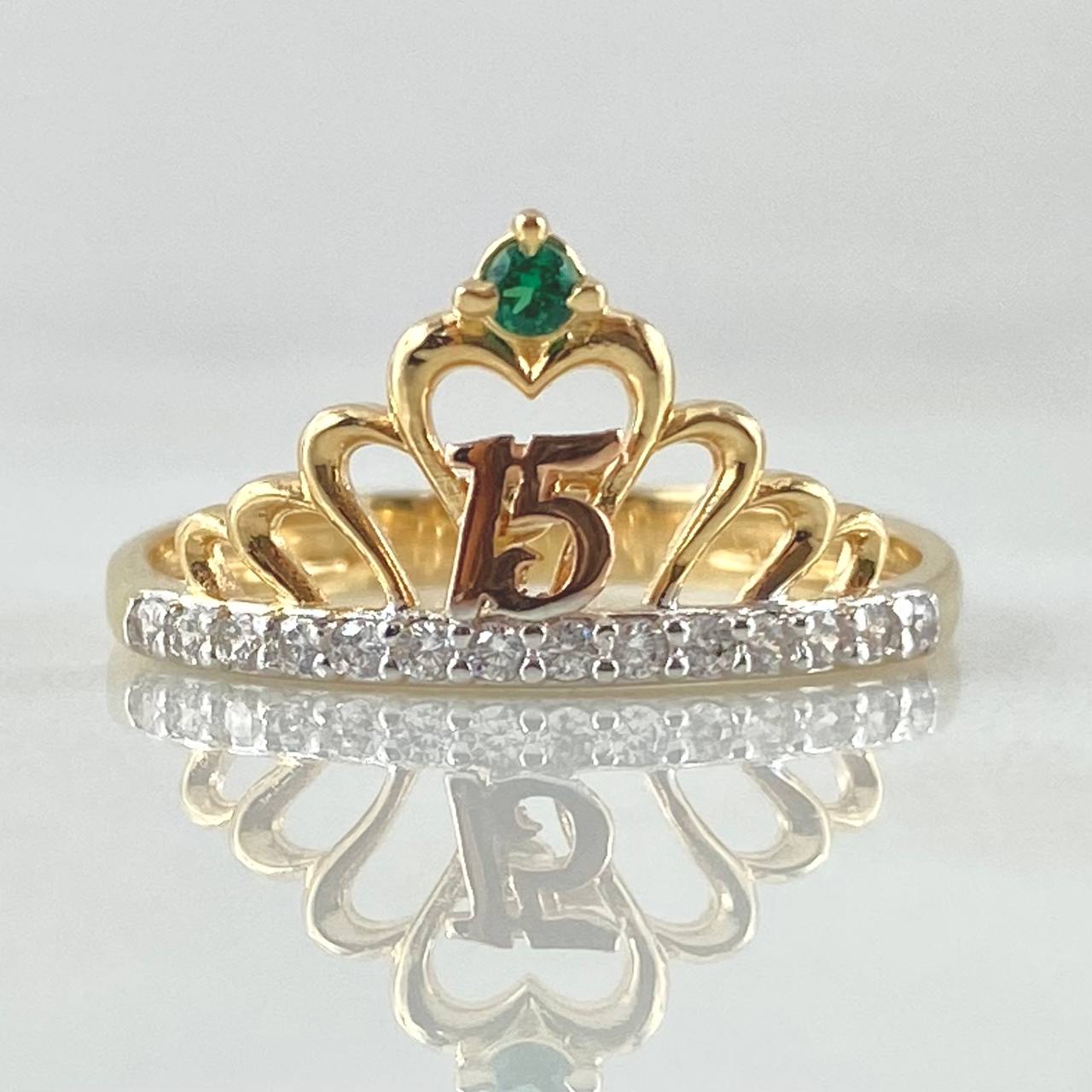 Anillo Corona 15s 2.05gr / T6 3/4 / Oro 18K ©