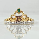 Anillo Corona 15s 2.05gr / T6 3/4 / Oro 18K ©
