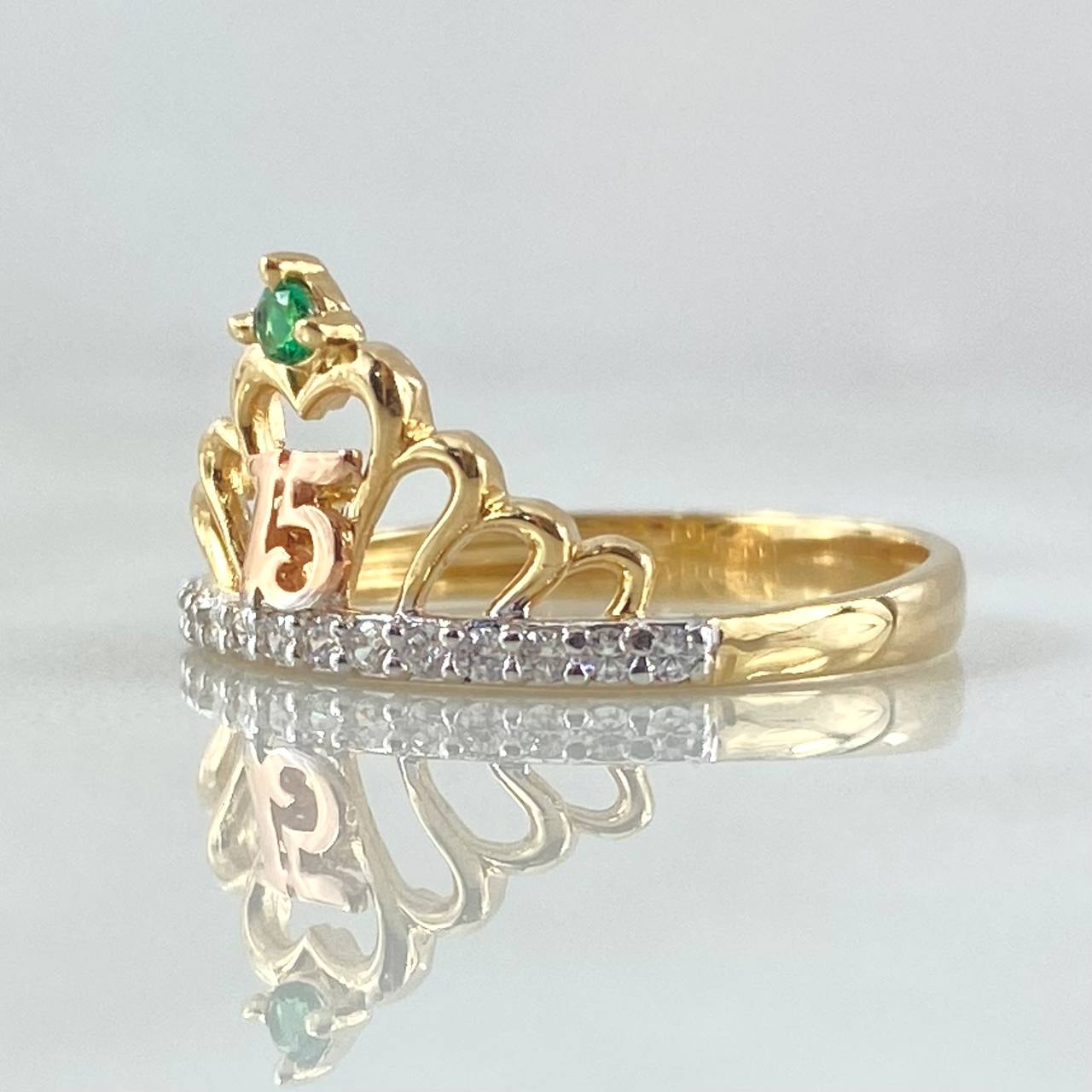 Anillo Corona 15s 2.05gr / T6 3/4 / Oro 18K ©