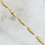 Cadena Rustica Barril Cubico 7.55gr / 60cm / Oro 18K ©