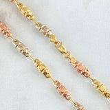 Cadena Rustica Barril Cubico 6.95gr / 60cm / Oro 18K ©