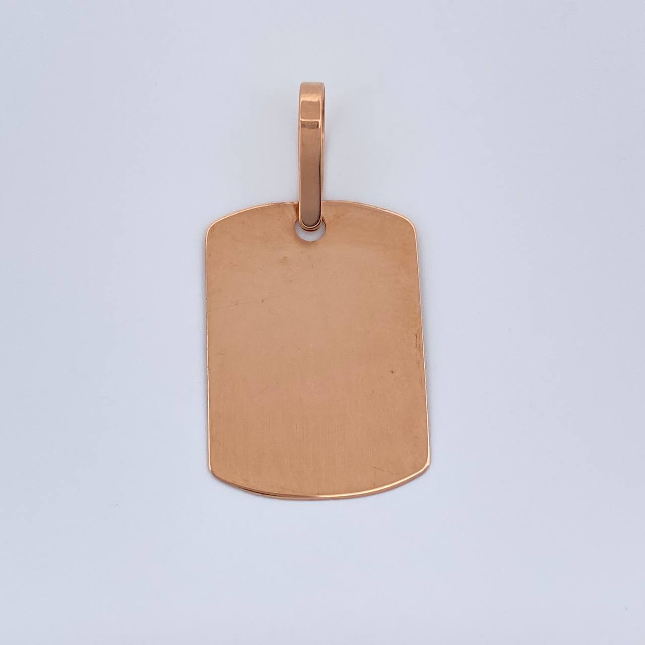 Dije Placa 0.95gr / 3cm / Oro Rosa 18K &