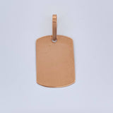 Dije Placa 1gr / 3cm / Oro Rosa 18K &