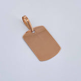 Dije Placa 0.95gr / 3cm / Oro Rosa 18K &