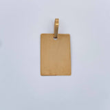 Dije Placa 1.2gr / 2.7cm / Oro Amarillo 18K &