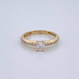 Anillo Solitario Churumbela 2.7gr / T6 3/4 / Oro Amarillo 18K $