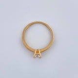 Anillo Solitario Bordeado 1.7gr / T5 / Oro Amarillo 18K $