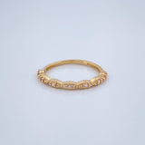 Anillo Linea de Ojos 1.4gr / T5 3/4 / Oro Amarillo 18K $