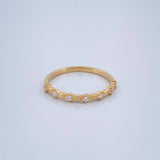 Anillo Siete Alamas Cubicas 1.45gr / T6 1/2 / Oro Amarillo 18K $