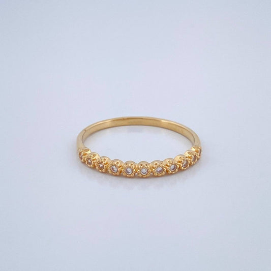 Anillo Churumbela Flores 1.55gr / T7 3/4 / Oro Amarillo 18K $