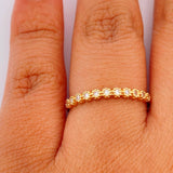 Anillo Churumbela Flores 1.55gr / T7 3/4 / Oro Amarillo 18K $