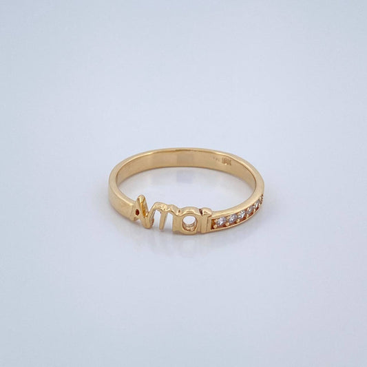 Anillo Amor 2.25gr / T7 1/2 / Oro Amarillo 18K $