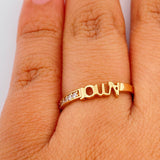 Anillo Amor 2.25gr / T7 1/2 / Oro Amarillo 18K $