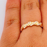 Anillo Carril Entrelazado 1.85gr / T6 / Oro Amarillo 18K $