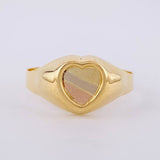 Anillo Sello Corazón 1.8g / T7 1/2 Tres Oros 18K