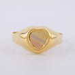 Anillo Sello Corazón 1.75g / T7 1/2 Tres Oros 18K