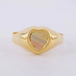 Anillo Sello Corazón 1.75g / T7 3/4 Tres Oros 18K