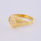 Anillo Sello Corazón 1.8g / T7 1/2 Tres Oros 18K
