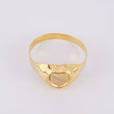 Anillo Sello Corazón 1.8g / T7 1/2 Tres Oros 18K