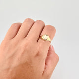 Anillo Sello Corazón 1.8g / T7 1/2 Tres Oros 18K