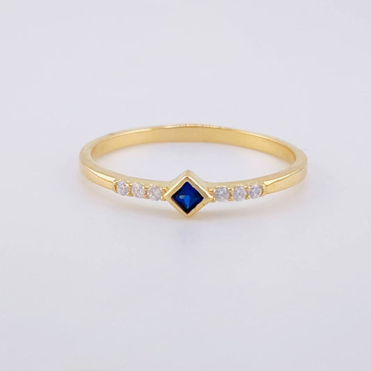 Anillo Rombo Tupido 1.4g / T6 3/4 Oro Amarillo 18K