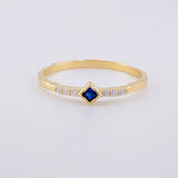 Anillo Rombo Tupido 1.4g / T6 3/4 Oro Amarillo 18K
