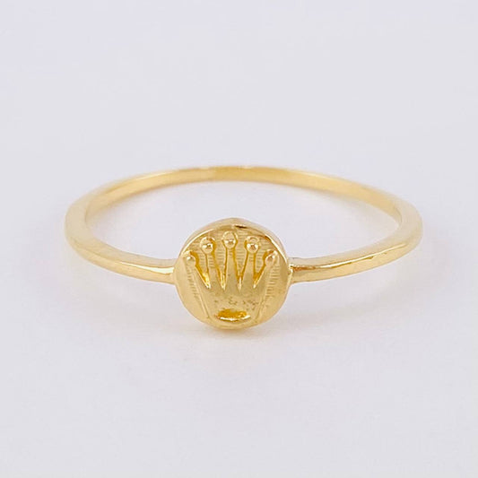 Anillo Circulo Corona 1.25g / T7 1/4 Oro Amarillo 18K