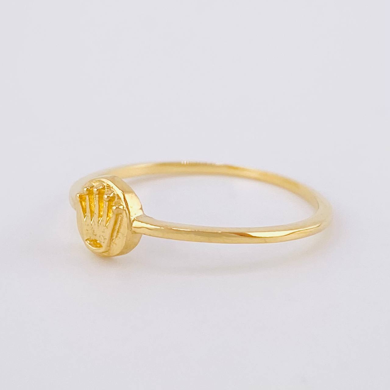 Anillo Circulo Corona 1.15g / T6 3/4 Oro Amarillo 18K