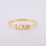 Anillo Love 1.05g / T8 3/4 Oro Amarillo 18K