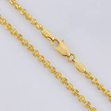 Cadena Militar Media Luna Diamantada 15.9g / 50cm / 2.9mm Oro Amarillo 18K