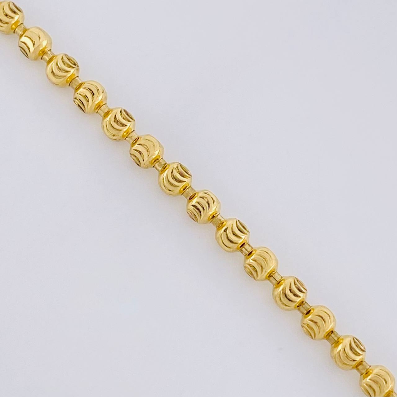 Cadena Militar Media Luna Diamantada 15.9g / 50cm / 2.9mm Oro Amarillo 18K