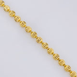 Cadena Militar Media Luna Diamantada 15.9g / 50cm / 2.9mm Oro Amarillo 18K