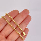 Cadena Militar Media Luna Diamantada 15.9g / 50cm / 2.9mm Oro Amarillo 18K