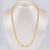 Cadena Militar Media Luna Diamantada 15.9g / 50cm / 2.9mm Oro Amarillo 18K