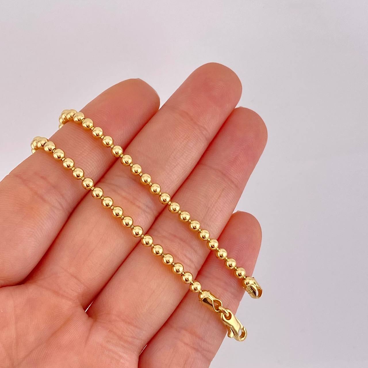 Cadena Militar 20.25g / 65cm / 3mm Oro Amarillo 18K