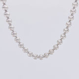 Cadena Militar Media Luna Diamantada 33.1g / 65cm / 5mm Oro Blanco 18K