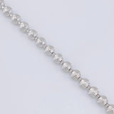 Cadena Militar Media Luna Diamantada 33.1g / 65cm / 5mm Oro Blanco 18K