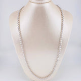 Cadena Militar Media Luna Diamantada 33.1g / 65cm / 5mm Oro Blanco 18K