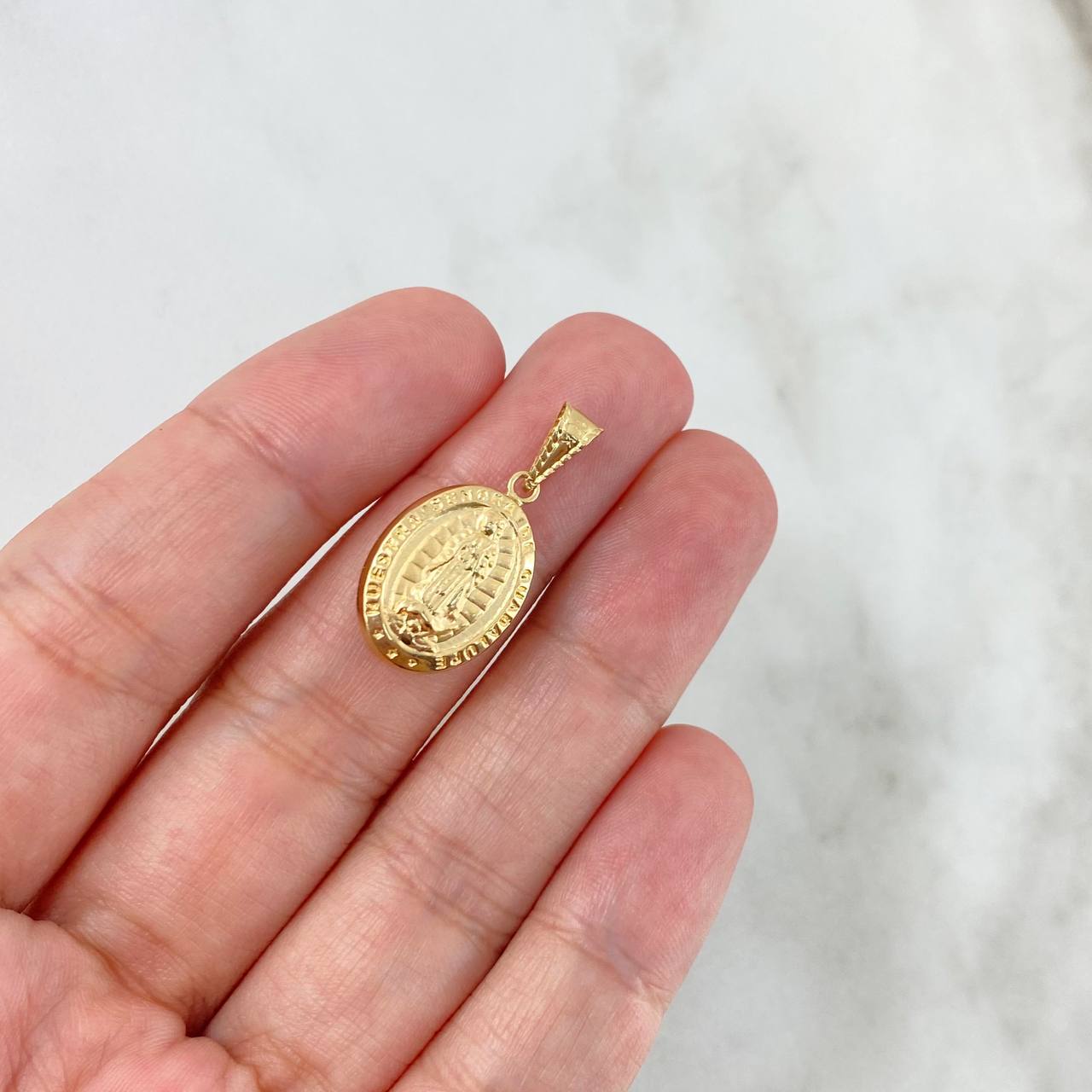 Dije Virgen Guadalupe 1gr / 2.5cm / Troquelada Oro Amarillo