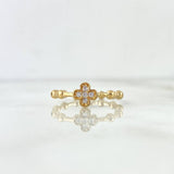 Anillo Cruz Esferas 2.65gr / T7 1/4 / Oro Amarillo ©