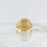 Anillo Sello Tres Lineas 1.8gr / T5 3/4 / Tres Oros