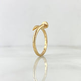 Anillo Clavo 2.65gr / T7 1/4 / Oro Amarillo 18K ©