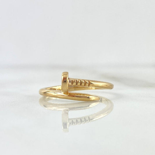 Anillo Clavo 2.65gr / T7 1/4 / Oro Amarillo 18K ©
