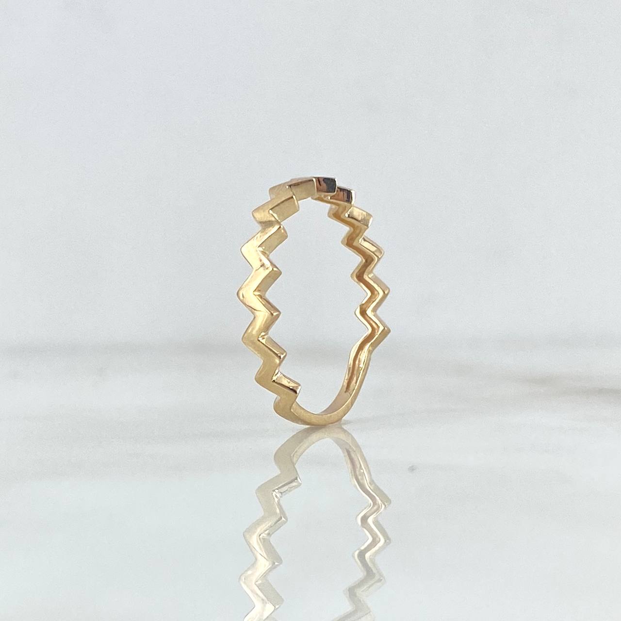 Anillo Zig-Zag 1.65gr / T7 1/2 / Oro Amarillo *
