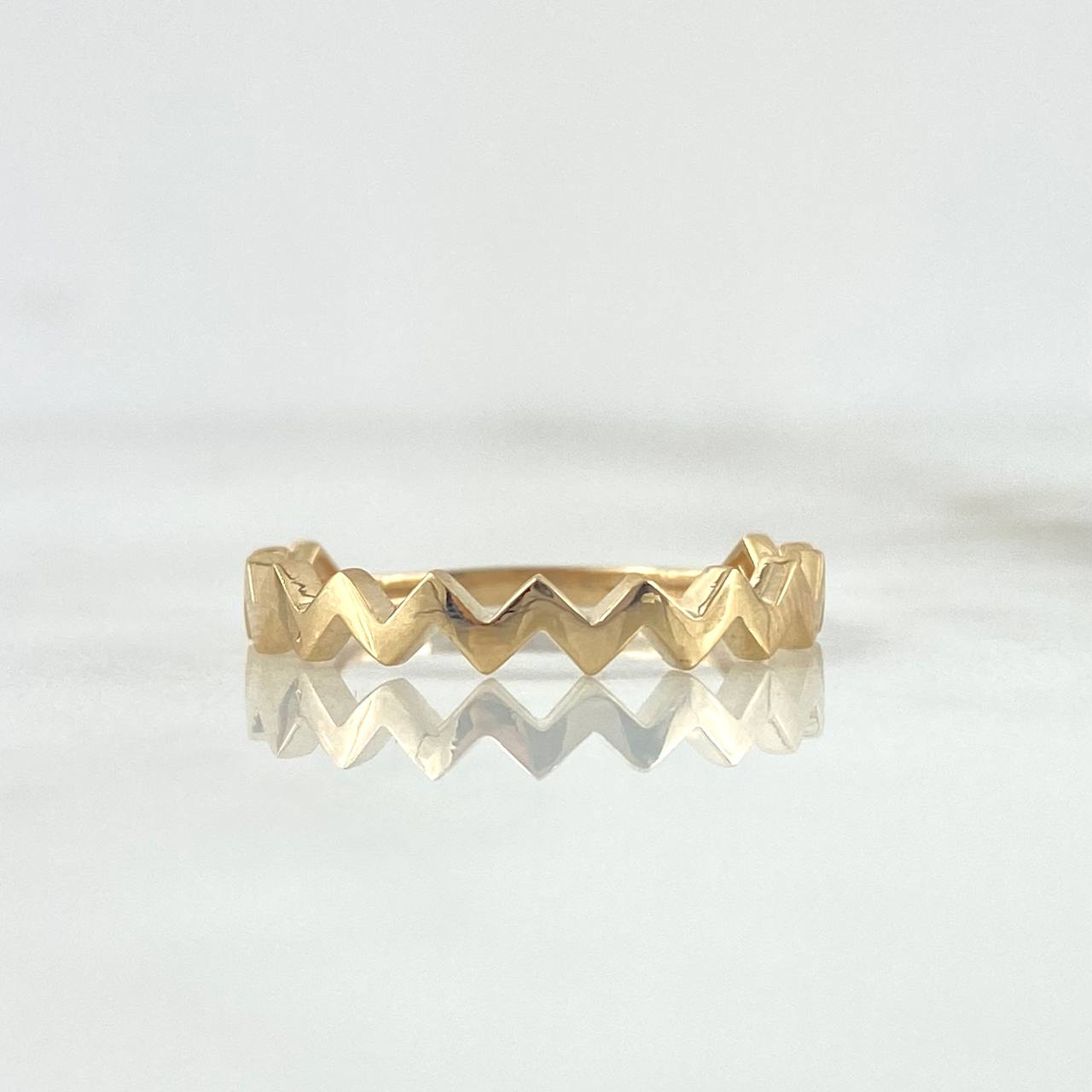 Anillo Zig-Zag 1.65gr / T7 1/2 / Oro Amarillo *