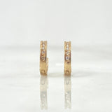 Candongas Carril 1.15gr / 1cm / Basteadas Oro Amarillo *