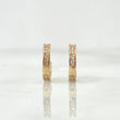 Candongas Carril 1.1gr / 1cm / Basteadas Oro Amarillo *