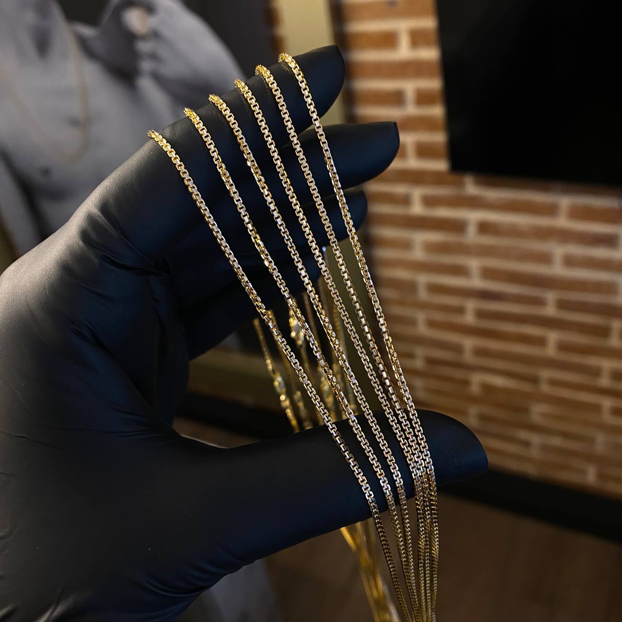 Cadena Veneciana 7.95gr / 60cm / 1.6mm Diamantada Dos Oros +3 ©