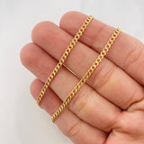 Cadena Cubana 2.35g / 45cm / 2.45mm Oro Amarillo 18K