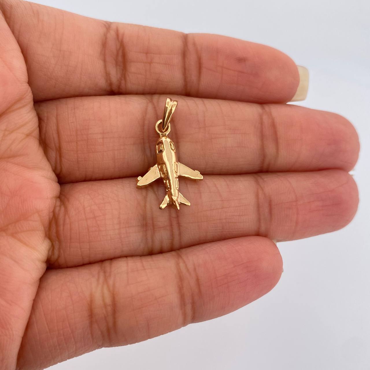 Dije Avion 1.6gr / 2.2cm / Oro Amarillo 18K %